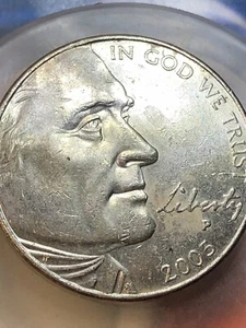 2005 p 💯🔥☄️jefferson 💯🔥nickel Die Clash Very Strong Die Clash Best Treasure - Picture 1 of 22