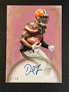 Duke Johnson 2015 Topps Defintive Rookie Auto Pink Parallel /10 Browns DRA-DJO - Picture 1 of 2