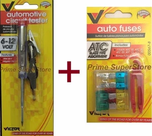 DC 6-12V Test Light Electric Circuit Voltage Tester Truck/Boat/Car/RV Fuse Kit - Picture 1 of 5