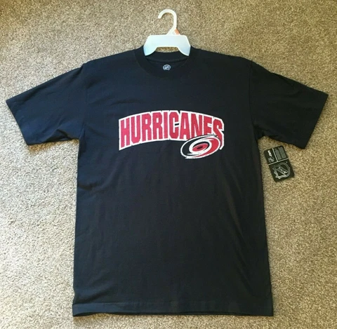 Carolina Hurricanes NHL T-shirts Ice hockey 100 % Cotton Black Red NEW tee skate Cover