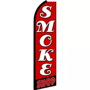 Smoke Shop 3 ft X 11 1/2 ft Polyester Swooper Flag - Picture 1 of 1