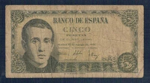 Spanien 5 Pesetas 1951 P.140 IN Umlauf Gebracht - Gian 2 - Imagen 1 de 2