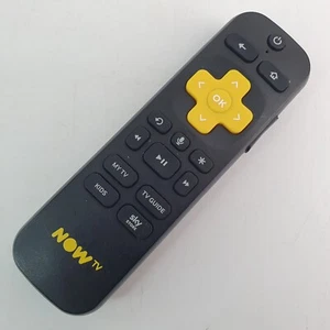 Roku 3801UK-RCU Now TV black Yellow Remote with Voice Button Tested & Working - Picture 1 of 8