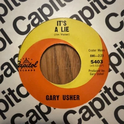 GARY USHER - IT'S A LIE / JODY, CAPITOL 5403, 45 RPM, 7", SINGLE, 1965, NM ! - Image 1 of 4