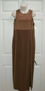 Jones of New York Women’s Size 12 Long Brown Sleeveless Evening Dress NWT - Picture 1 of 7