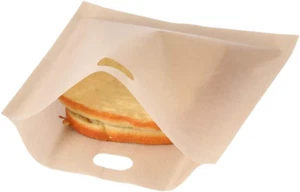Toaster Bags, Reusable Grilled Cheese Bags Sandwich Bags Non Stick Toaster Bags - Picture 1 of 12