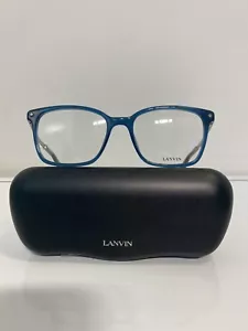 NIB Lanvin Vln730 ou36 blue plastic unisex eyeglasses 52mm - Picture 1 of 7