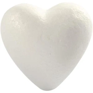 5 formas de corazón de poliestireno blanco amor modelado decoración navideña artesanías 8 cm - Imagen 1 de 1