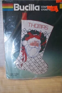 Bucilla Weihnachten Kreuzstich Set - NEU / VERSIEGELT - SANTA PORTRAIT - STRUMPF - Bild 1 von 2