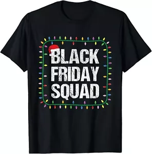 Vintage Black Friday Squad Christmas Light Tee Shirts Gift Unisex T-Shirt - Picture 1 of 4