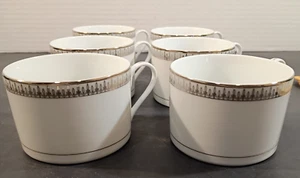 Tazas de café/té Gorham Lady Anne Signature borde platino (juego de 6) en muy buena condición - Imagen 1 de 9