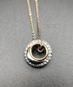 Swarovski Gold Colour Crystal Long Chain Necklace - Picture 1 of 8