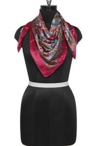 Sushila Vintage Multi-Color Women Scarf Blend Silk Printed Human Stole Fabric - Bild 1 von 6