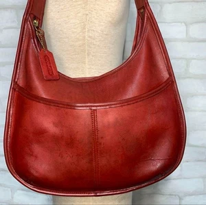 Vintage Coach 9033 Schultertasche rot authentisch - Bild 1 von 14
