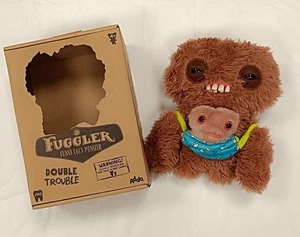 Fuggler Double Trouble - Squidge & baby Brown Plushies Rare In Original Box - Picture 1 of 7