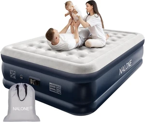Materasso Gonfiabile Matrimoniale,Letto Matrimoniale Gonfiabile 203X152X46Cm - Foto 1 di 12