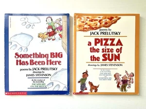 VTG Something Big Has Been Here & A Pizza The Size Of The Sun, Book Set of 2 - Picture 1 of 12