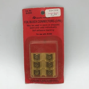 Radio Shack Foil Block Connectors 3 Pair 49-504A Safe House - Picture 1 of 5