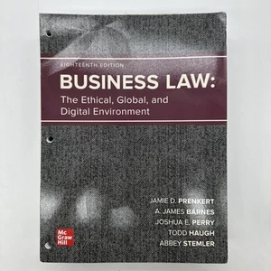 BUSINESS LAW - Ethical, Global, and Digital Environment Loose Leaf Sheets ONLY - Picture 1 of 7