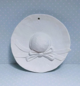 Hut Ornament ~ Keramik Biskuit fertig bemalt - Bild 1 von 6