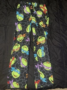 Fuzzy teenage mutant ninja turtles pajama pants Childs Small Nickelodeon 12"-17" - Picture 1 of 3