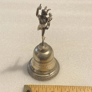 Campana da pranzo argento .800 vintage statuina Mercurio Hermes Esso pubblicità - Foto 1 di 15