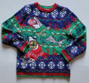 LNWOT Shark Ugly Holiday Sweater Knit, Youth Size SMALL - Picture 1 of 7