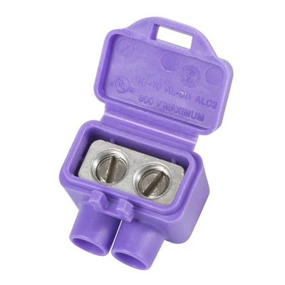 King Innovation 95035 AlumiConn Wire Connector, Purple 100 pk 2 Port - Image 1 of 4