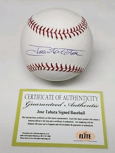 Jose Tabata Signed Auto Rawlings Official Major League Baseball ELITE COA - Picture 1 of 3
