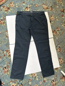 Faherty Hose Herren 40" blau grau Bewegung 5 Taschen Chino gerades Bein leicht mit Etikett - Bild 1 von 11