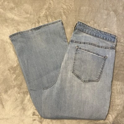 Code Bleu Jeans Womens Sz 12 Blue Light Flare Stretch Grunge Boho Hippie Classic - Image 1 of 4
