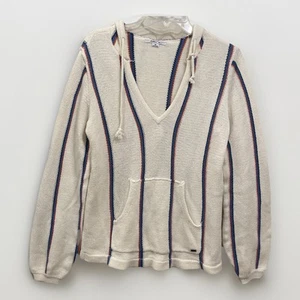 O’Neill Women’s Size Medium Long Sleeve Striped Hooded Campfire Knit Sweater - Picture 1 of 7