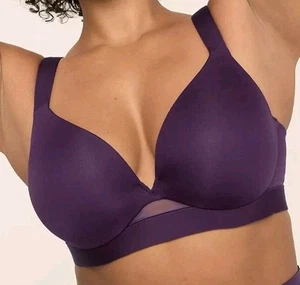NUEVO 38D Cacique Comfort Bliss Ligeramente Forrado Balconette Purple Lane Bryant - Imagen 1 de 9