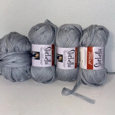 NEW Starbella Yarn Lot Of 4 ,33 Yards 3.5oz Acrylic Color Silver - Image 1 of 3