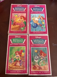 Lot of 4 Disney’s The Little Mermaid  Ariel’s Undersea Adventures VHS Rare - Bild 1 von 6