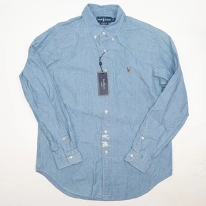 Polo Ralph Lauren Para Hombre L Calce Clásico Cambray Manga Larga Camisa Poni De Colección - Imagen 1 de 13