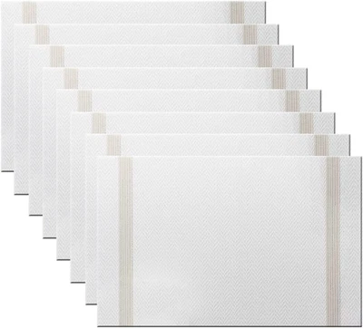 Placemats Set of 8, Luxurious Elegant Placemats Non-Slip Washable Durable Table  - Image 1 of 4