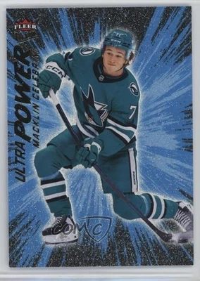 2024-25 Upper Deck Fleer Ultra Power Macklin Celebrini #UP16OF30 Rookie RC - Image 1 of 2