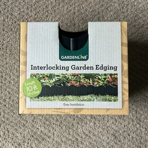 Gardenline interlocking garden edging 10 ft Black Easy Installation Landscaping - Picture 1 of 2