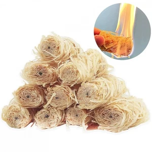 Arrancador de fuego de madera natural al aire libre camping parrilla de carbón fogatas iniciador de fuego - Imagen 1 de 8