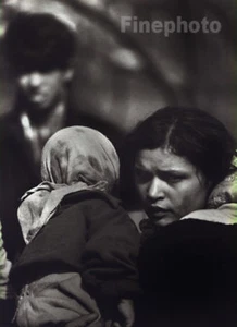 1967/80 Original TIBOR HONTY Czech Silver Gelatin Photograph Art Mother Child - Picture 1 of 1