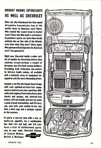 1962 CHEVROLET IMPALA SPORT COUPE / OPTIONAL 409  ~ ORIGINAL SMALLER (6X9) AD - Picture 1 of 1