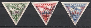 LETTLAND MiNr. 190B/92B "Flugpost", gestempelt, Michel 60,-- - Bild 1 von 1