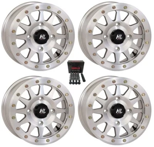 High Lifter HLA1 Beadlock 15" Wheels Machined Polaris RZR 1000 XP (4) - Picture 1 of 3