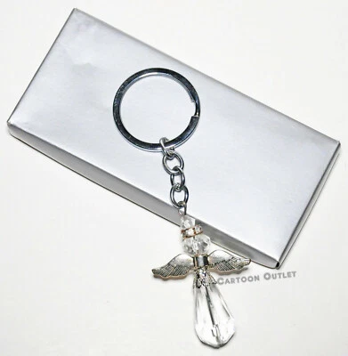 12 Chaveiro Asas de Anjo Favoritos Festa Primeira Comunhão Recuerdos Bautizo Comunion - Imagem 1 de 3