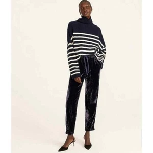 NWT J.CREW Size 2 Velvet jogger pant BLACK Style BA234 $98 - Picture 1 of 12
