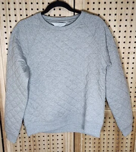 Boxercraft Women’s Quilted Sweatshirt Small Long Sleeve Pullover Crew Gray New - Picture 1 of 11