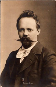 VINTAGE RPPC POSTCARD -German Composer Englebert Humperdinck Hansel & Gretel - Picture 1 of 2