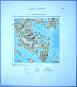 1889 Perron map SOUTHERN PART OF LUZON, PHILIPPINES, #107 - Picture 1 of 1