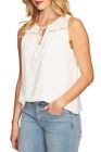 NWT CeCe by Cynthia Steffe Sleeveless Tie Front Blouse XL Antique White